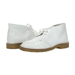 Tory Burch Bergen White Leather Ankle Boots